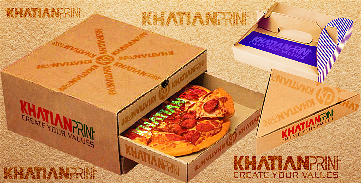 custom pizza boxes personalize pitza packet paperboard piza delivery pack | khatian print