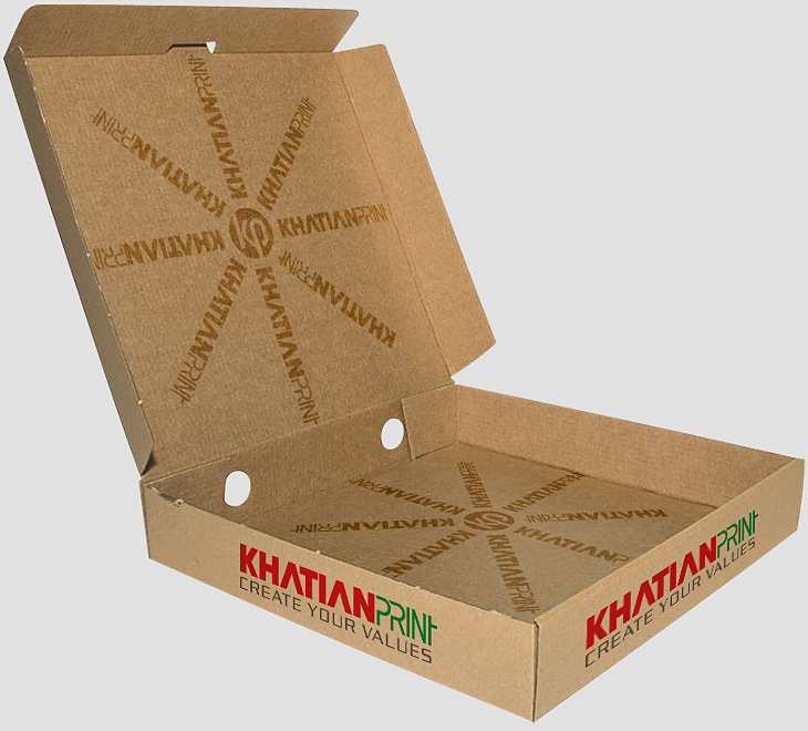 brown pizza boxes italian pitza takeaway pack kraft paper piza package | khatian print