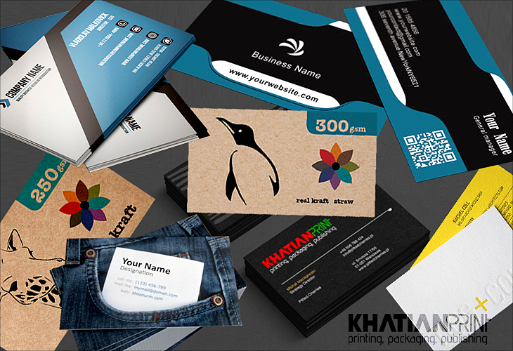 creative business cards artistic craft texture deboss kraft arty visiting card | Khatian Print