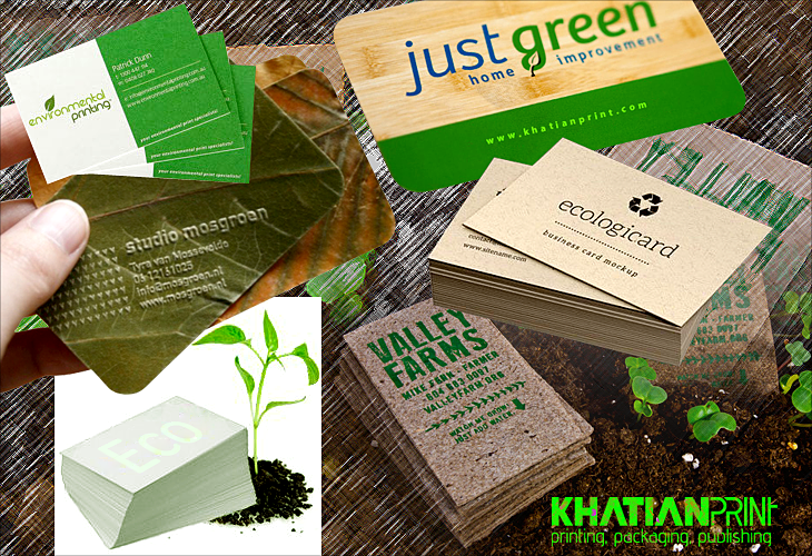 eco business card recycled paper sustainable green visiting cards | Khatian Print