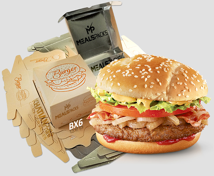 burger parcel carrier packet boxes steakburger pack cheeseburger box | khatian print