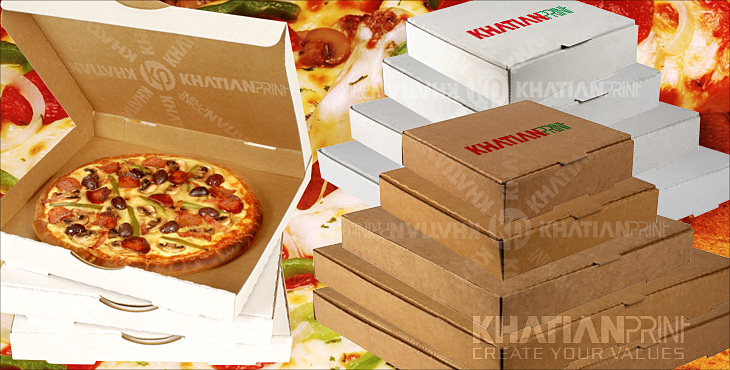 Custom Logo Printed on Top White Pizza Boxes 50Pcs Corrugated Take Out  Cardboard Delivery Pizza Boxes